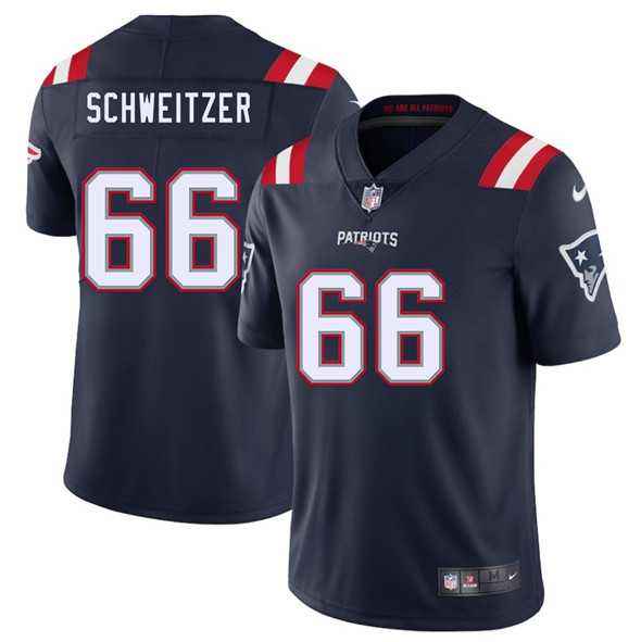 Men & Women & Youth New England Patriots #66 Wes Schweitzer Navy 2025 Vapor Limited Stitched Jersey